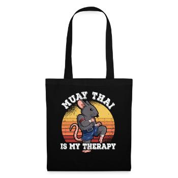 Le Muay Thai est ma thérapie - Sac en tissu - noir - Devant