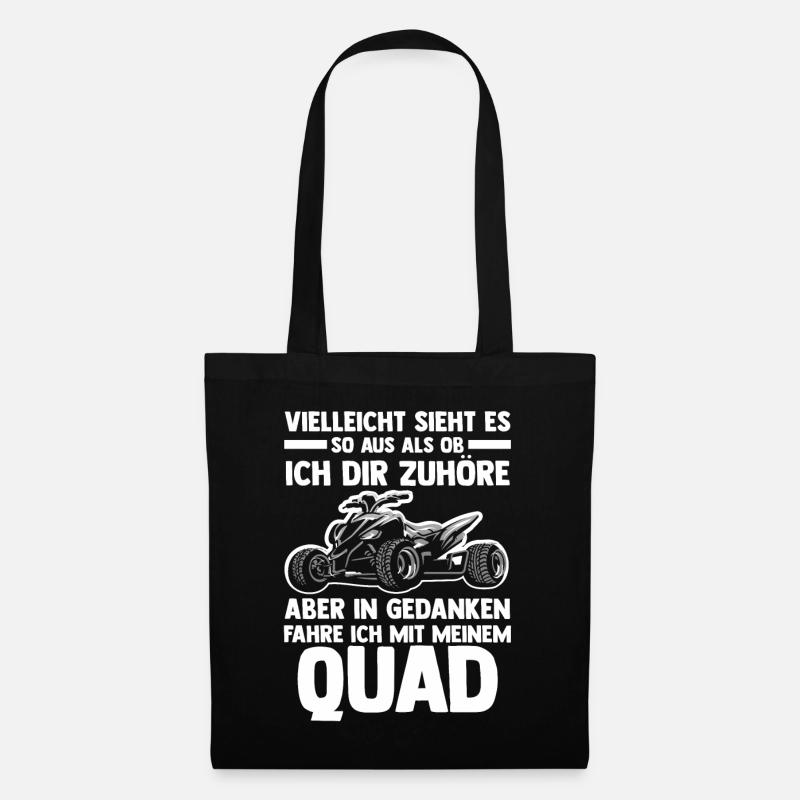 Motorrad Quad - Stoffbeutel - Schwarz