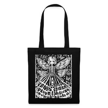 Fairycore Aesthetics Skeleton Fairy Goth Gothic G - Tote Bag - black - Front