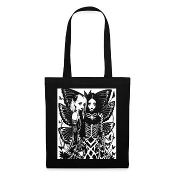 Fairycore Ästhetik Grunge Skelett Fee Goth G - Stoffbeutel - Schwarz - Vorne