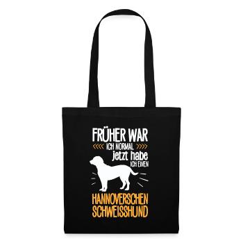Heute habe ich einen Hannoverscher Schweißhund - Stoffbeutel - Schwarz - Vorne