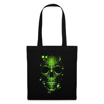 Totenkopf Alien Trendy - Stoffbeutel - Schwarz - Vorne