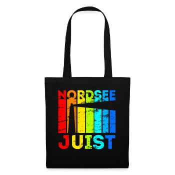 Juist Nordsee Ostfriesische Insel Geschenk - Stoffbeutel - Schwarz - Vorne