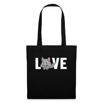 Chinchilla Love Shorttail Longtail Long Hair - Tote Bag - black - Front