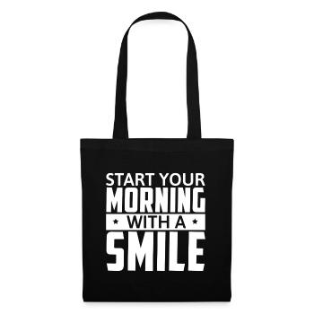 Start Your Morning With A Smile - Tote Bag - black - Front