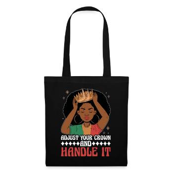 Ajustez votre couronne et manipulez-la 8 - Sac en tissu - noir - Devant