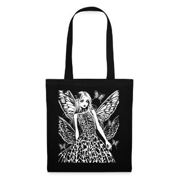 Fairycore Aesthetics Grunge Skeleton Fairy Goth G - Tote Bag - black - Front