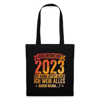 Jugendweihe 2023 - Stoffbeutel - Schwarz - Vorne
