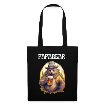 Papa Bear fier Papa papa fier papa - Sac en tissu - noir - Devant