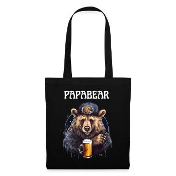 Papa Bear fier Papa papa fier papa - Sac en tissu - noir - Devant