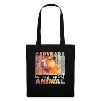 Capybara is my spirit animal - süßes Capybara - Tote Bag - black - Front