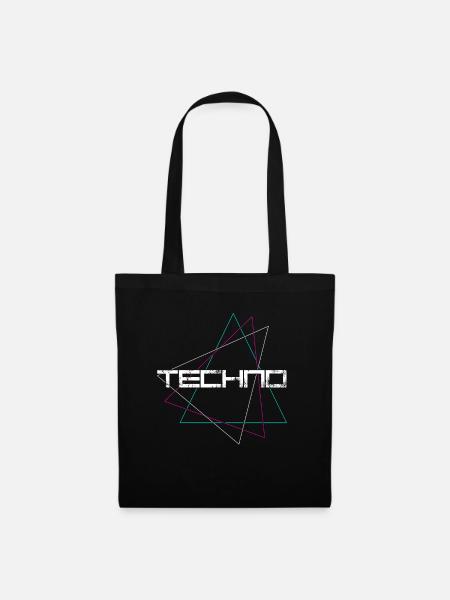 Techno - Stoffbeutel - Schwarz