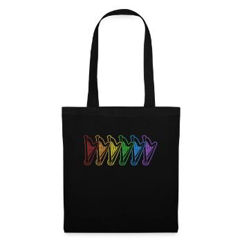 Harps LGBT Rainbow Harfe Konzertharfe - Stoffbeutel - Schwarz - Vorne