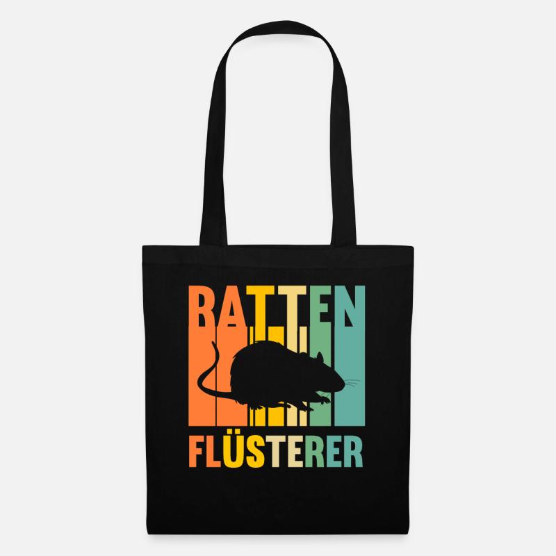 Nagetier Ratte Ratten - Stoffbeutel - Schwarz
