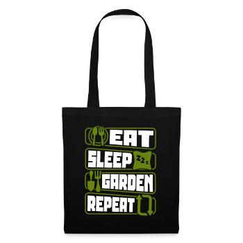 Eat Sleep Garden Repeat Allotment Garden Horticulture - Tote Bag - black - Front