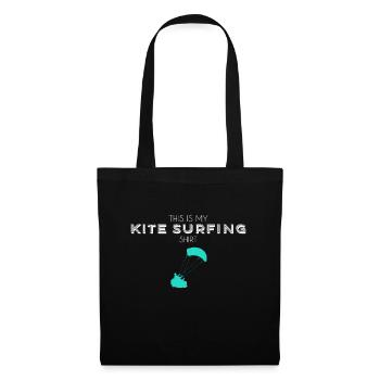 Kite Surfing Shirt - Stoffbeutel - Schwarz - Vorne
