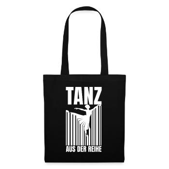 Tanz aus der Reihe Ballet Barcode Tänzerin - Stoffbeutel - Schwarz - Vorne