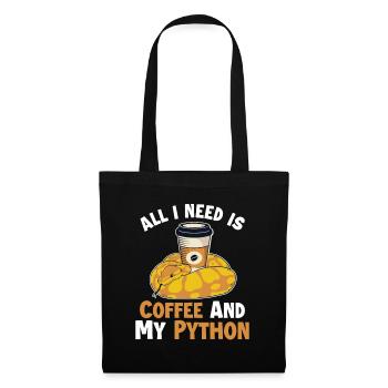 Coffee and Python Python Snake Banana Ball - Tote Bag - black - Front