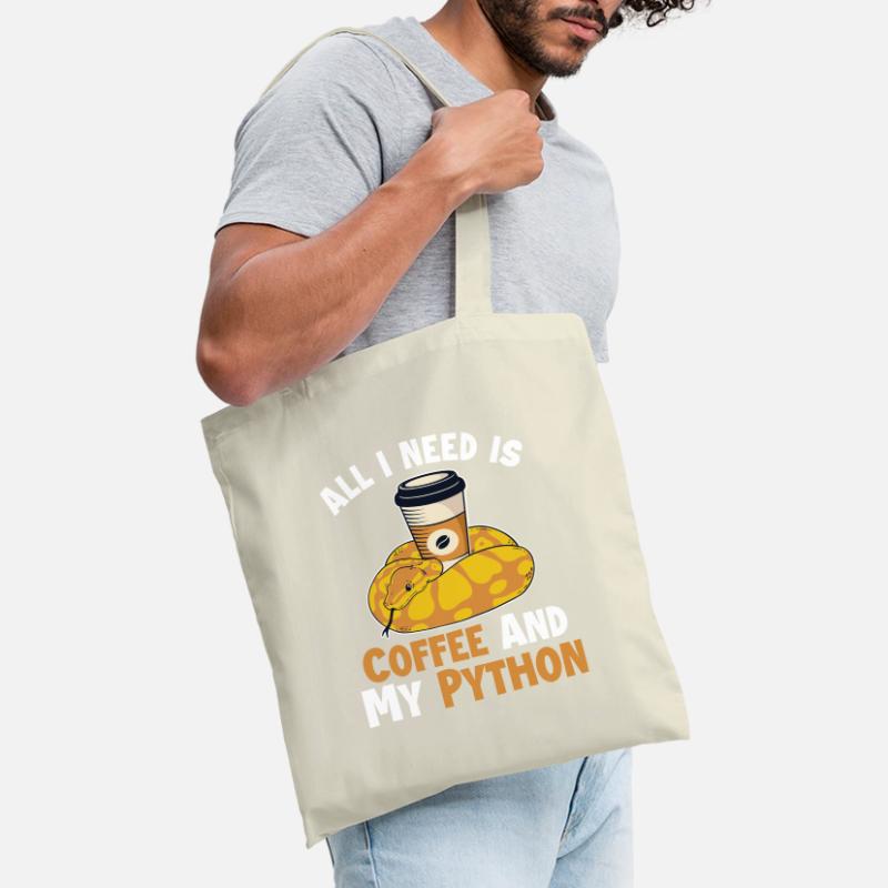 Café et Python Python Snake Banana Ball Sac en tissu
