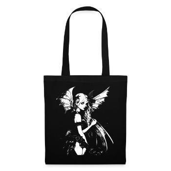 Fairycore Esthétique Squelette Fée Goth Grunge G - Sac en tissu - noir - Devant