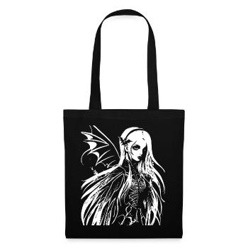 Fairycore Ästhetik Skelett Fee Goth Gothic G - Stoffbeutel - Schwarz - Vorne
