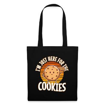 im just here for the cookies - Tote Bag - black - Front