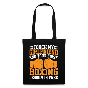 Touch My Girl And Your First Boxing Is Free 3 - Stoffbeutel - Schwarz - Vorne