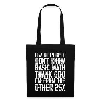 85% Of People Don't Know Basic Math 3 - Stoffbeutel - Schwarz - Vorne
