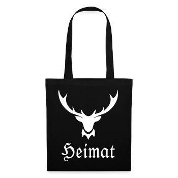 Patrie : bois de cerf - Sac en tissu - noir - Devant
