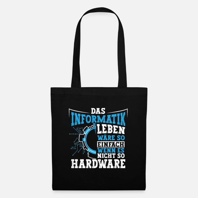 Informatiker Leben Computer PC - Stoffbeutel - Schwarz