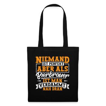 Bierbrauer Bier Leidenschaft - Stoffbeutel - Schwarz - Vorne