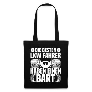 LKW Fahrer Lkw-Fahrer - Stoffbeutel - Schwarz - Vorne
