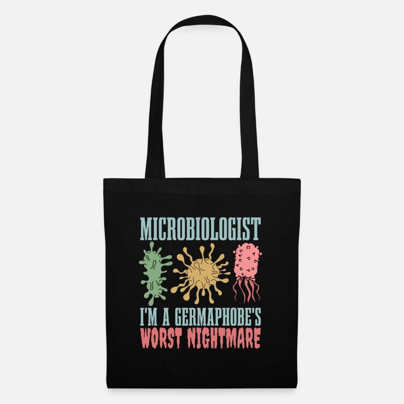 Microbiologist I'm A Germaphobe's Worst Biologist - Stoffbeutel - Schwarz