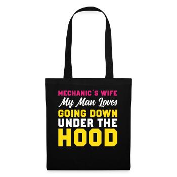 Mechanic's Wife My Husband Loves It Down - Tote Bag - black - Front