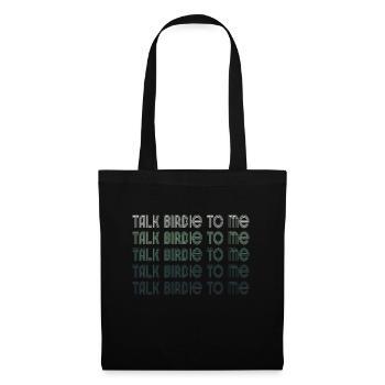 Retro Talk Birdie To Me - Golf Golfer Golfen - Sac en tissu - noir - Devant
