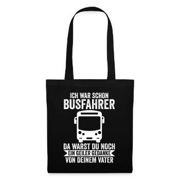 Bus Busfahrer - Stoffbeutel - Schwarz - Vorne