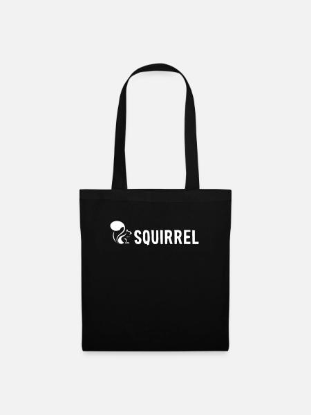 Squirrel Fuchshörnchen Grauhörnchen Squirrel - Stoffbeutel - Schwarz