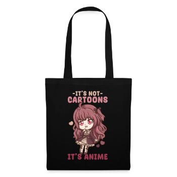 It's Not Cartoons It' Anime I Chibi Kawaii Otaku - Tote Bag - black - Front