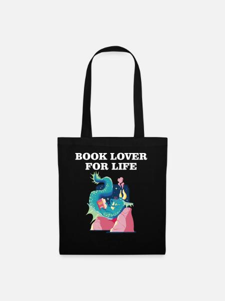Book Lover for Life - Stoffbeutel - Schwarz