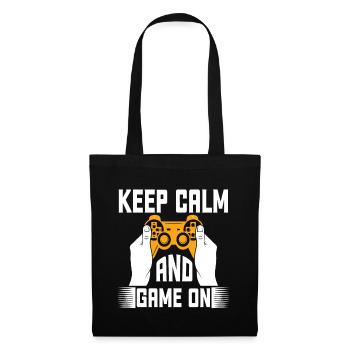Keep Calm And Game On - Stoffbeutel - Schwarz - Vorne