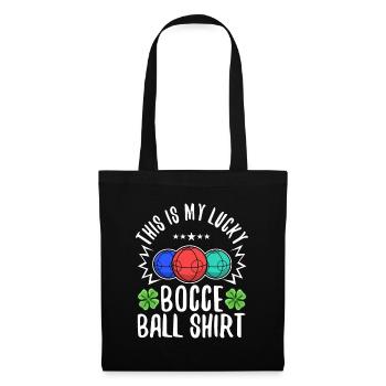 Ceci est ma boule de pétanque chanceuse - Sac en tissu - noir - Devant