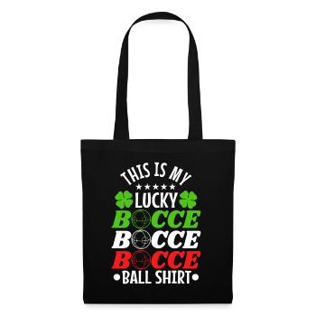 Ceci est ma boule de pétanque chanceuse - Sac en tissu - noir - Devant