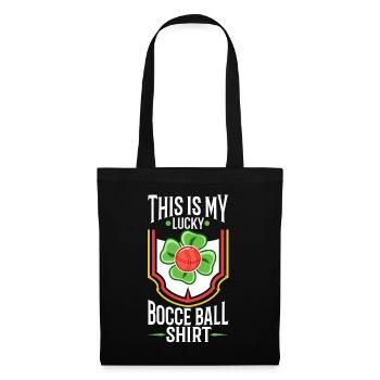 Ceci est ma boule de pétanque chanceuse - Sac en tissu - noir - Devant