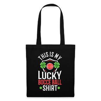 Ceci est ma boule de pétanque chanceuse - Sac en tissu - noir - Devant