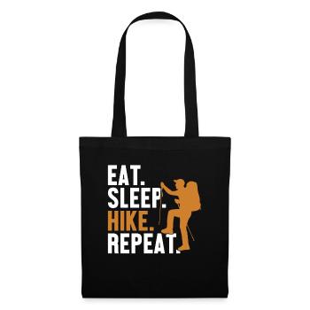 Eat Sleep Hike Repeat Mountain Hiking Hiking Trekking - Tote Bag - black - Front