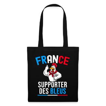 J'Peux Pas Supporter Bleus Fan Foot France Maillot - Sac en tissu - noir - Devant