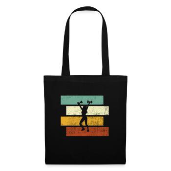 Fitness Girl Retro - Tote Bag - black - Front