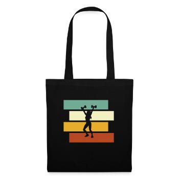 Fitness Girl Retro - Tote Bag - black - Front