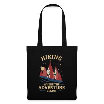 Hiking Where Adventure Begins Trekking - Tote Bag - black - Front