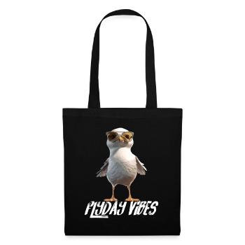 Seagull Flyday Vibes Cool Mignons vacances d’été - Sac en tissu - noir - Devant